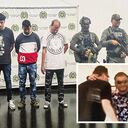 Alias Omar (camiseta blanca en la foto superior y gafas negras en la foto inferior) organizaba fiestas electrónicas para promover el consumo de estupefacientes, según la Policía.