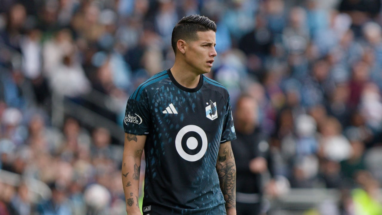 James Rodríguez, volante colombiano al servicio del Minnesota United.