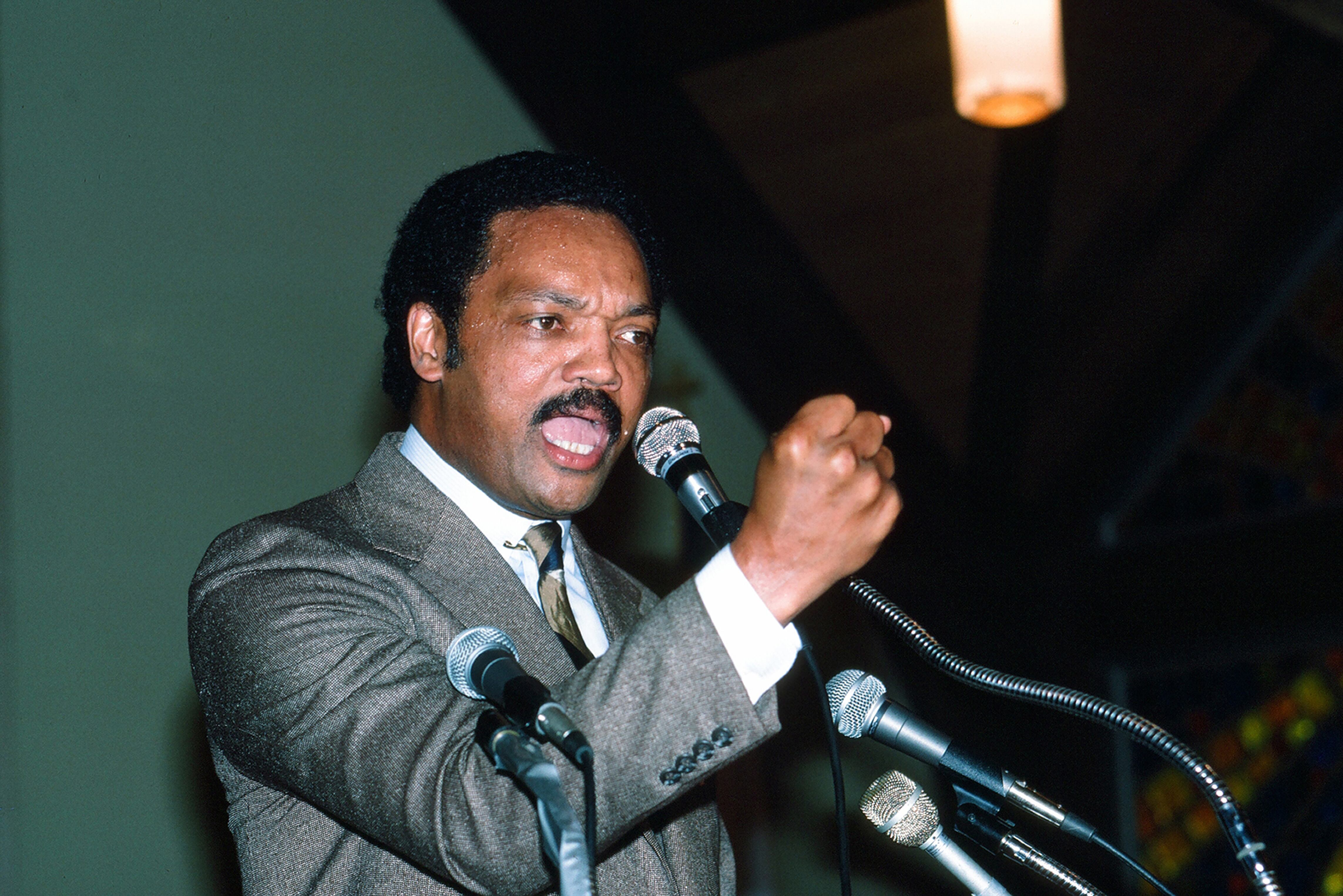 Campaña del candidato presidencial Jesse Jackson, Ohio, 17 de abril de 1984.