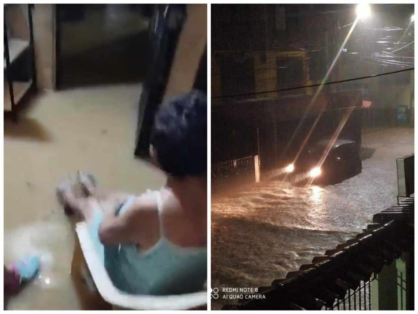 Así quedaron algunas casas y calles de Girón.