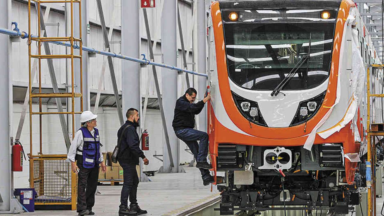 Construcción de tren de metro