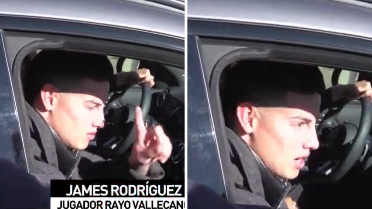 James Rodríguez a la salida de un entrenamiento en Rayo Vallecano