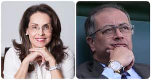 Viviane Morales y Gustavo Petro.
