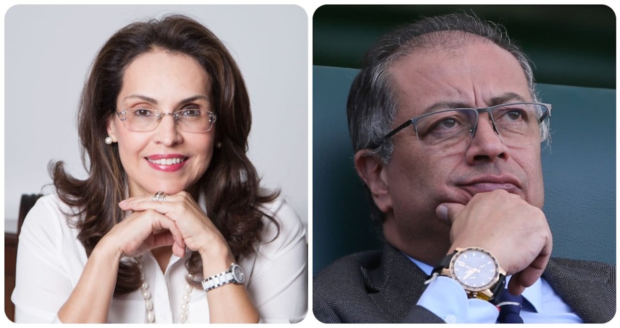 Viviane Morales y Gustavo Petro.