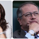 Viviane Morales y Gustavo Petro.