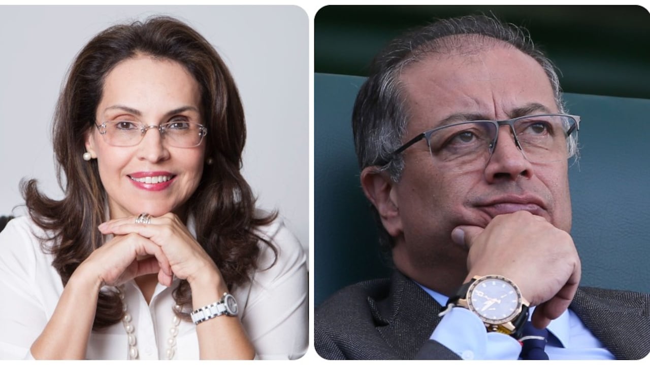 Viviane Morales y Gustavo Petro.