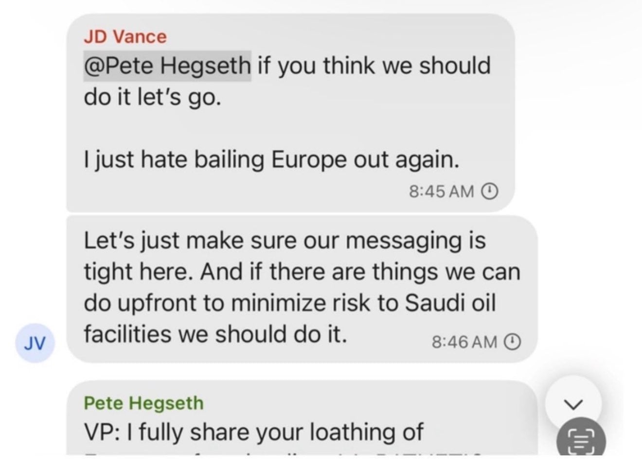 Los mensajes fueron enviados en un grupo privado al que fue adherido un periodista accidentalmente