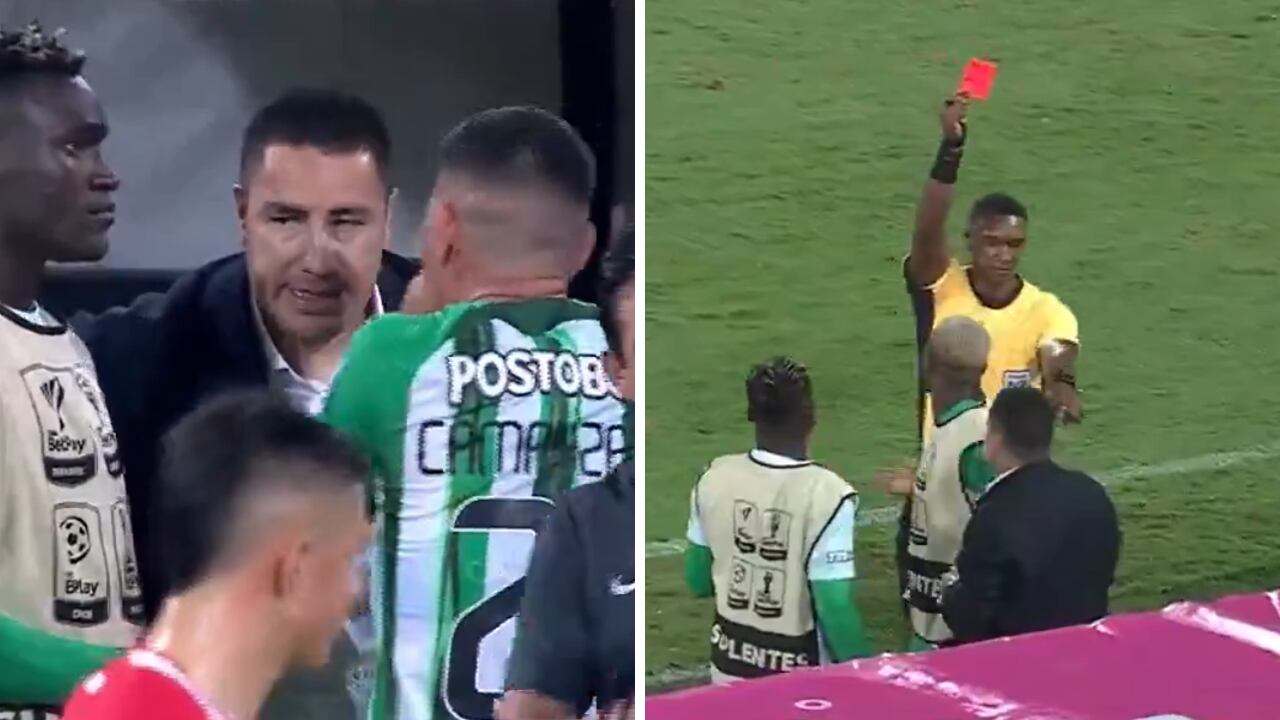 Expulsión a Efraín Juárez ante Independiente Santa Fe