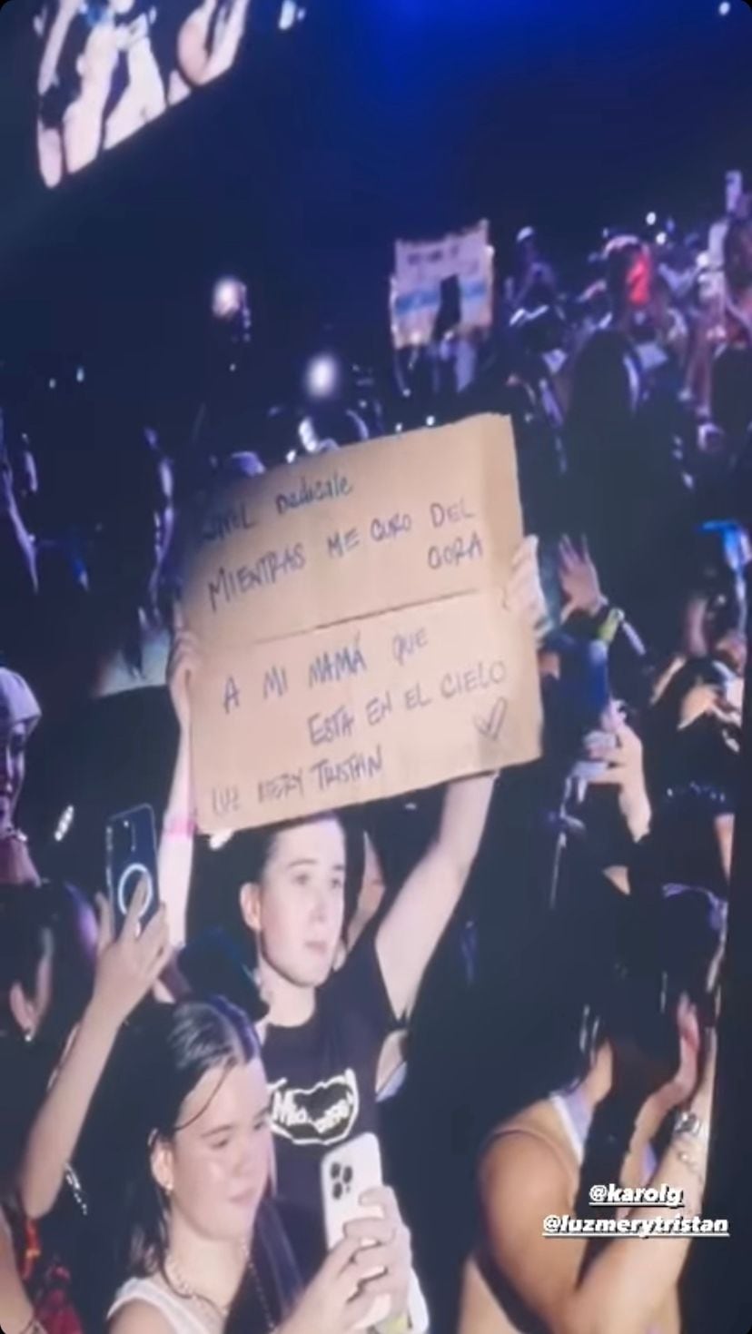 La joven estuvo en concierto de Karol G.