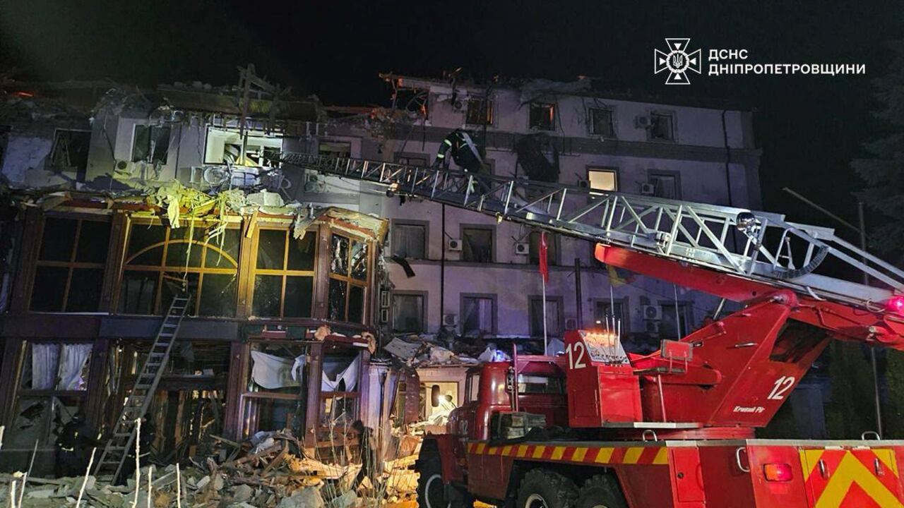 Ataque con misil en Ucrania en Kryvyi Rig.