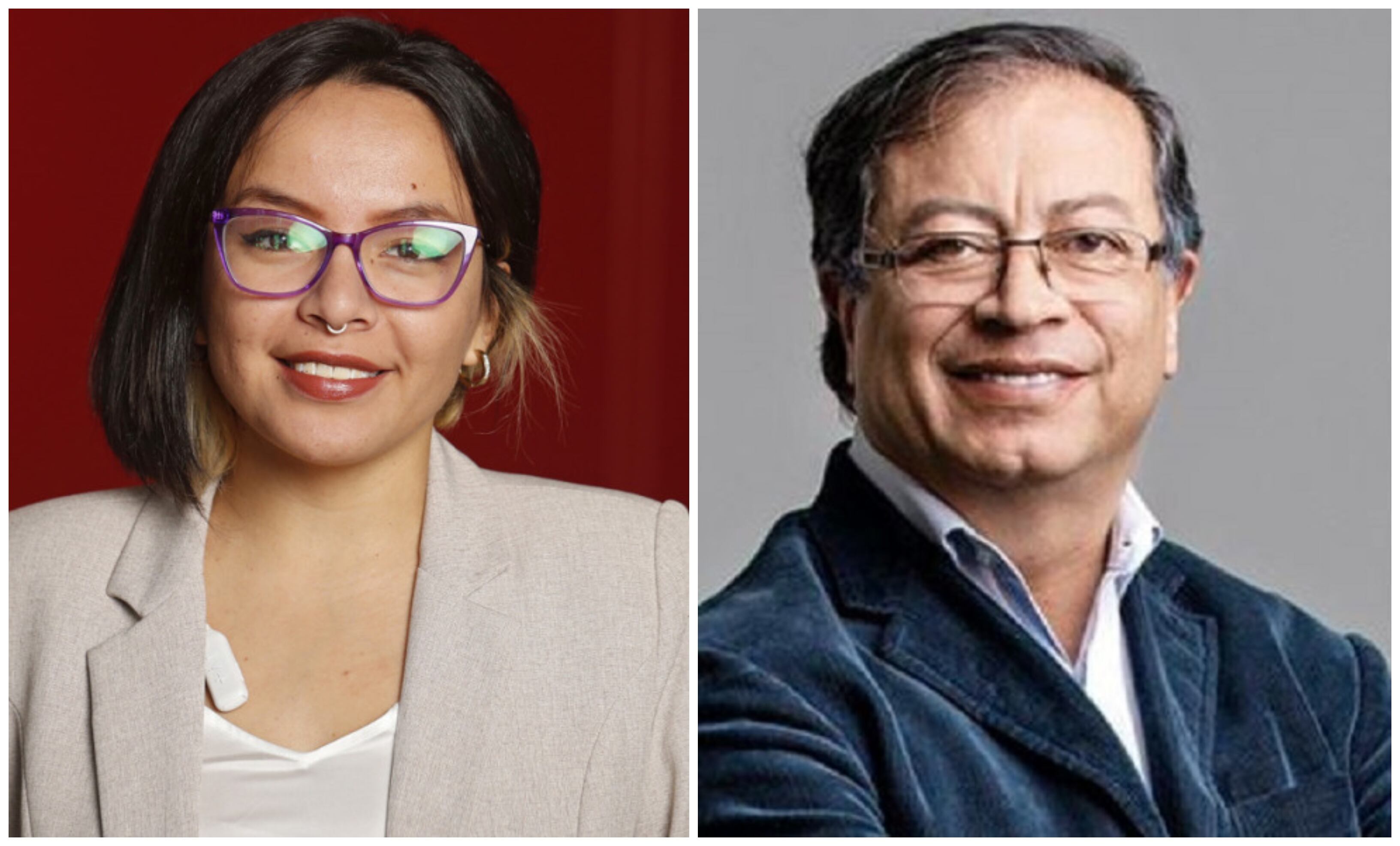 La representante a la Cámara Jennifer Pedraza y el presidente Gustavo Petro