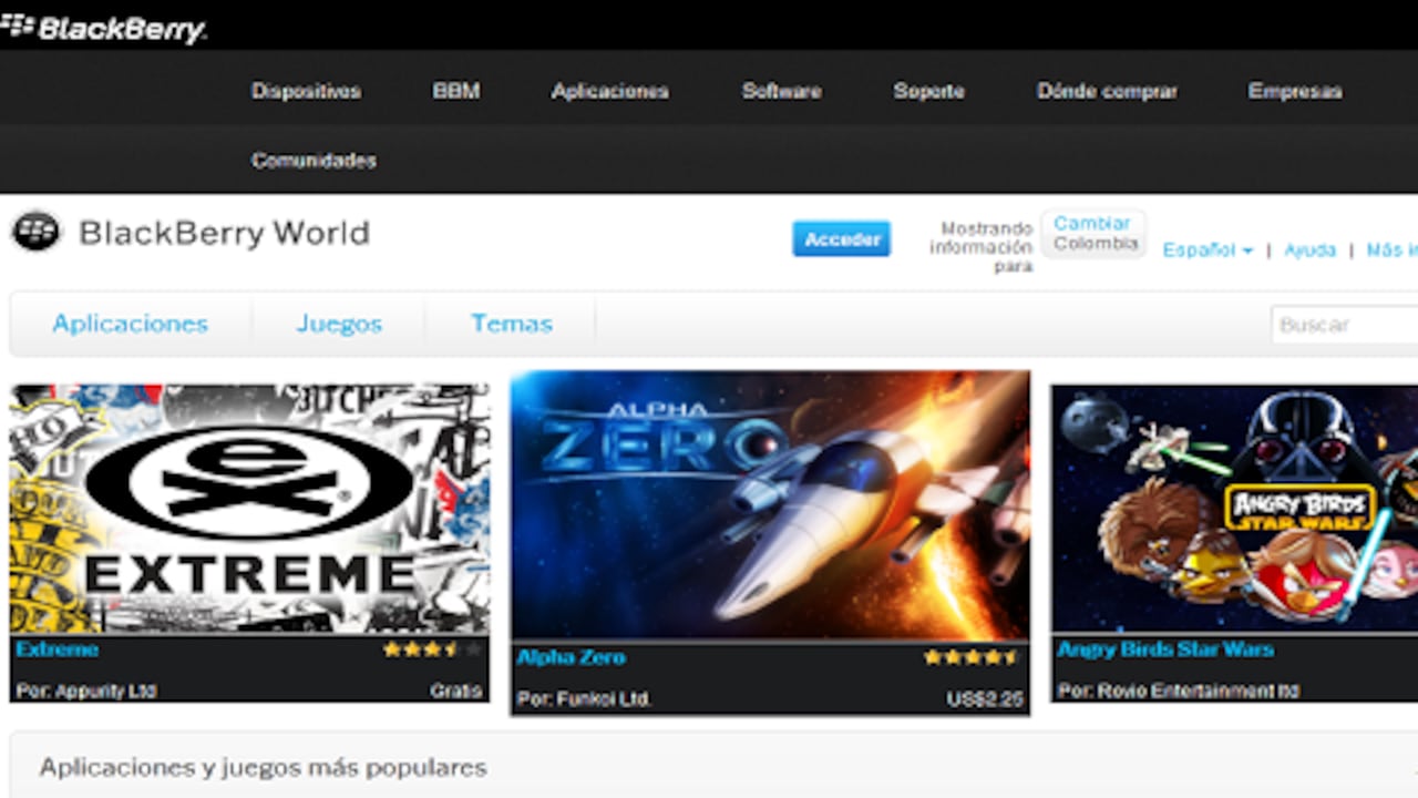 Foto tomada de: BlackBerry Colombia.
