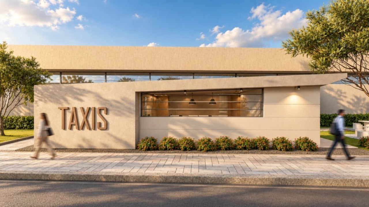 Planos de las nuevas instalaciones para los taxistas en el aeropuerto Rafael Núñez.