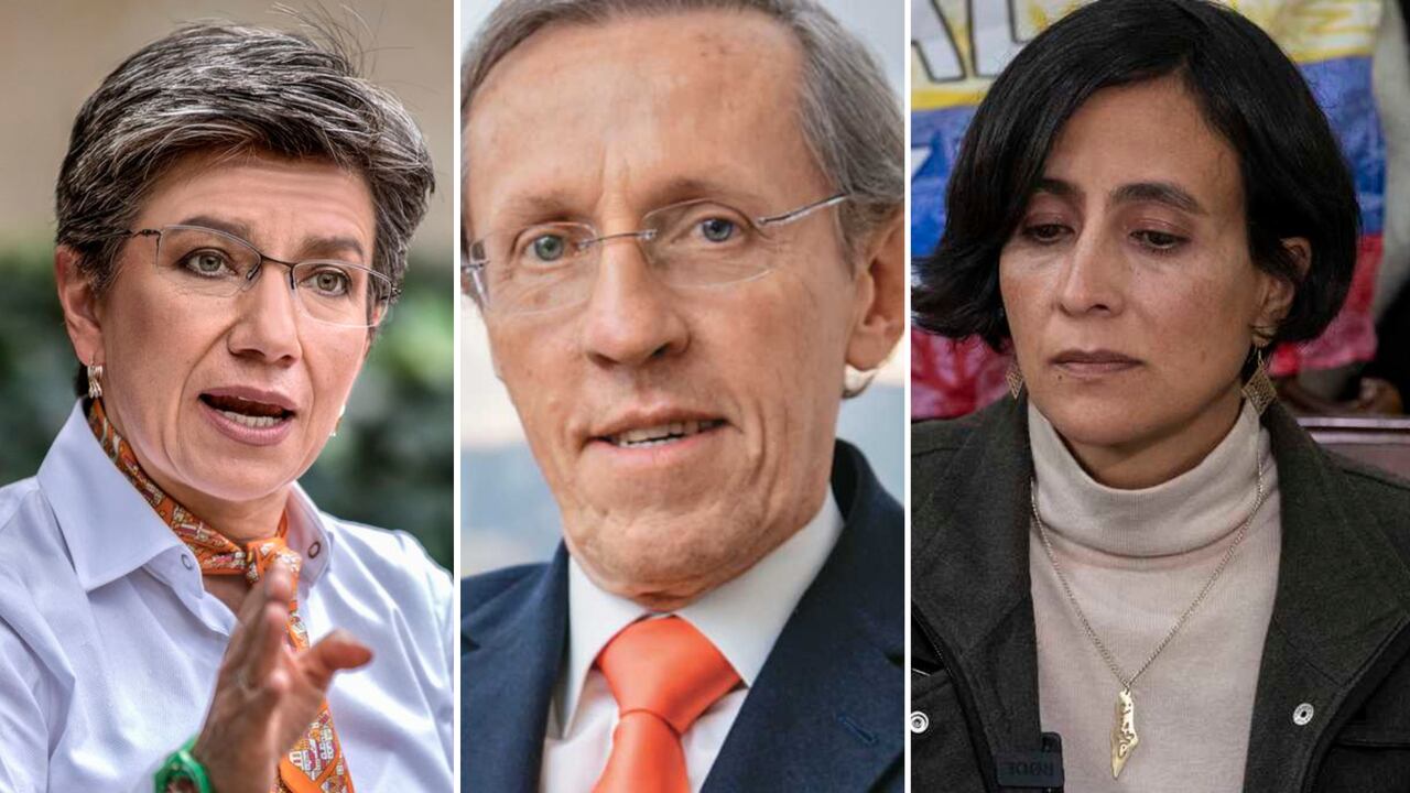 La alcaldesa Claudia López; el excongresista Antonio navarro, y la ministra Susana Muhamad.