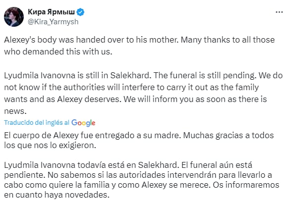 La noticia se dio a conocer a través de la red social X