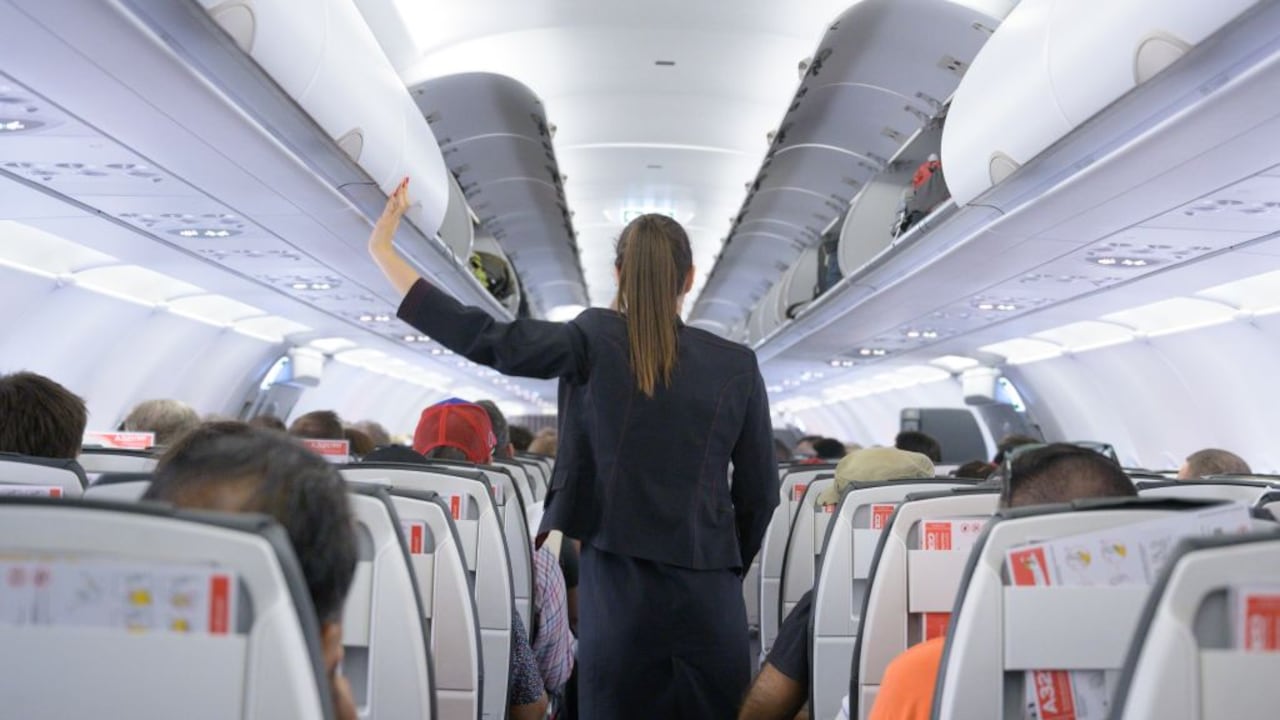 Foto de referencia de una azafata