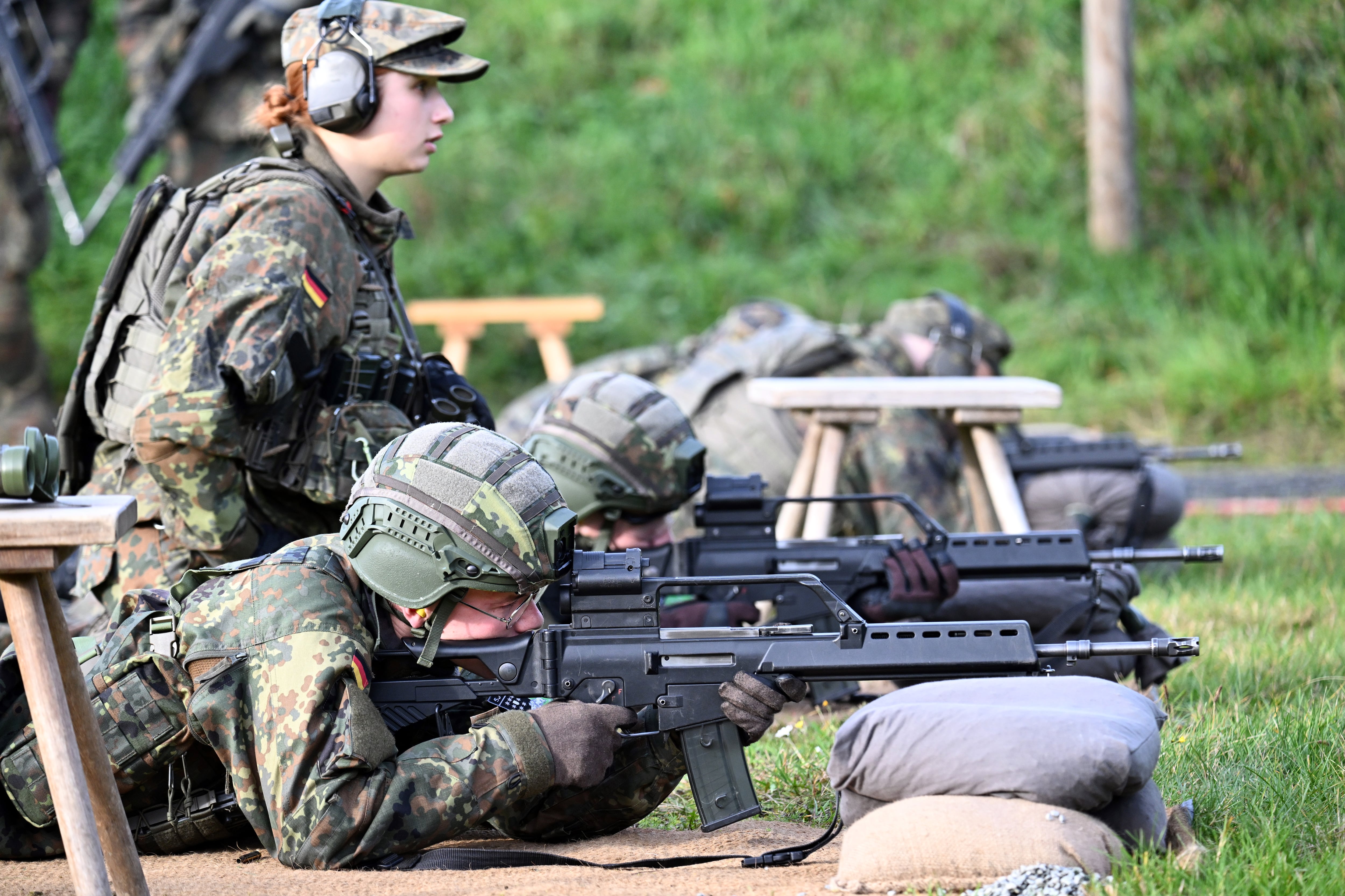 Ejército alemán en plenos ejercicios militares