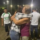 La mujer se reencontró con su familia una vez recuperó la libertad.