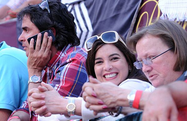 El rejoneador colombiano Juan Rafael Restrepo con su esposa la actriz Ruddy Rocdríguez 