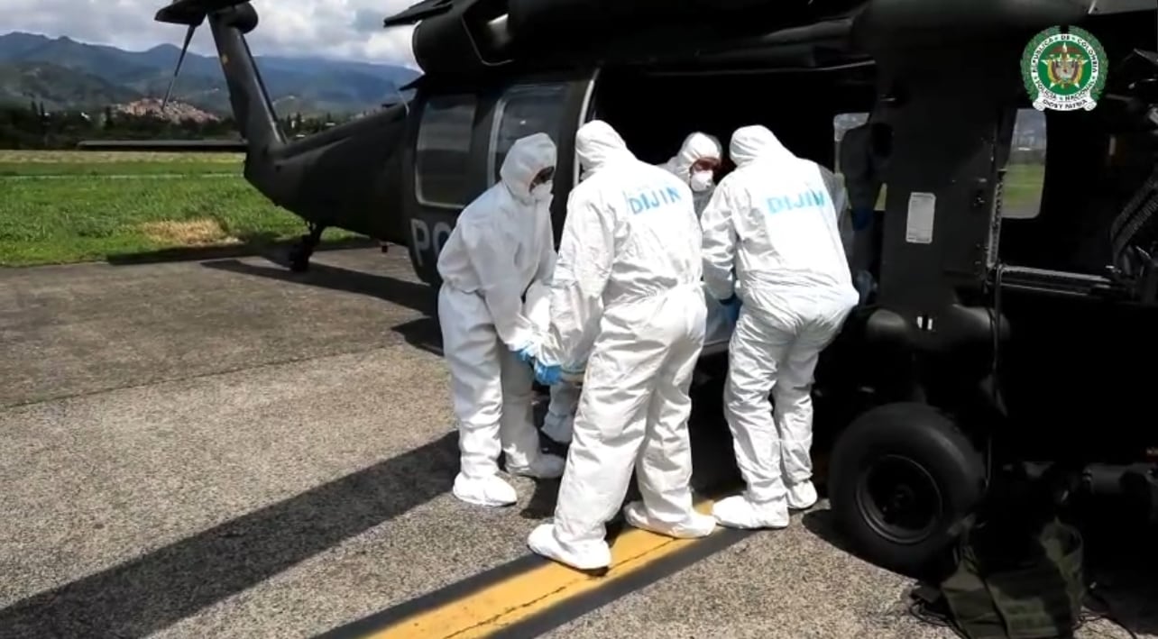 La Policía recuperó el cuerpo de alias Terror, cabecilla del Clan del Golfo muerto en medio de un operativo en el Magdalena Medio.