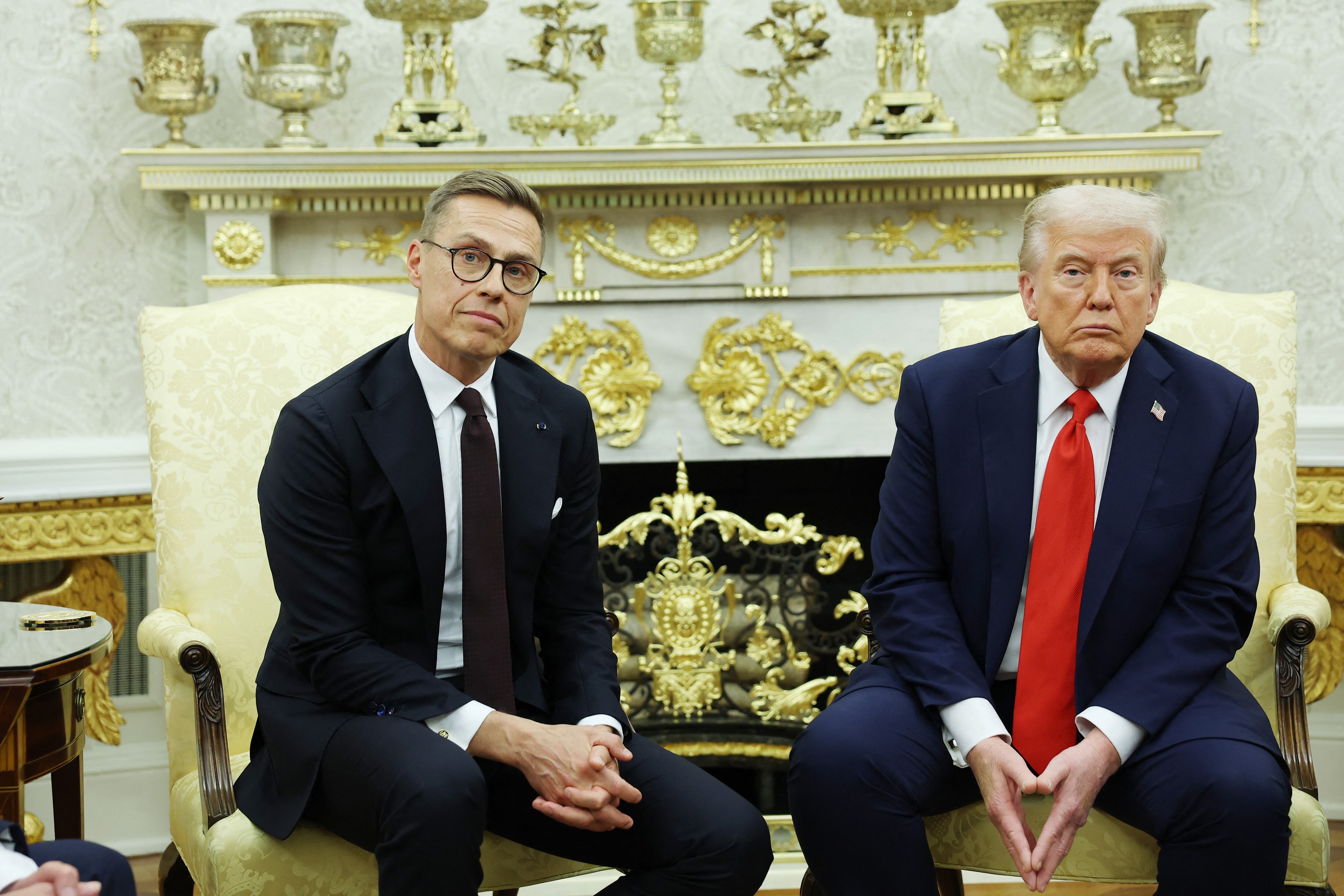 Donald Trump y el presidente de Finlandia, Alexander Stubb
