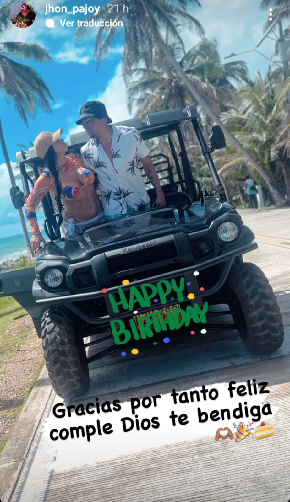 Jhon Pajoy y la foto que subió con Daniela Cortés