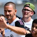 Leonardo Bonucci estaba entrenando separado del resto del equipo.