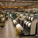 Fábrica de Pat Primo en uno de sus procesos para tratar el hilo crudo