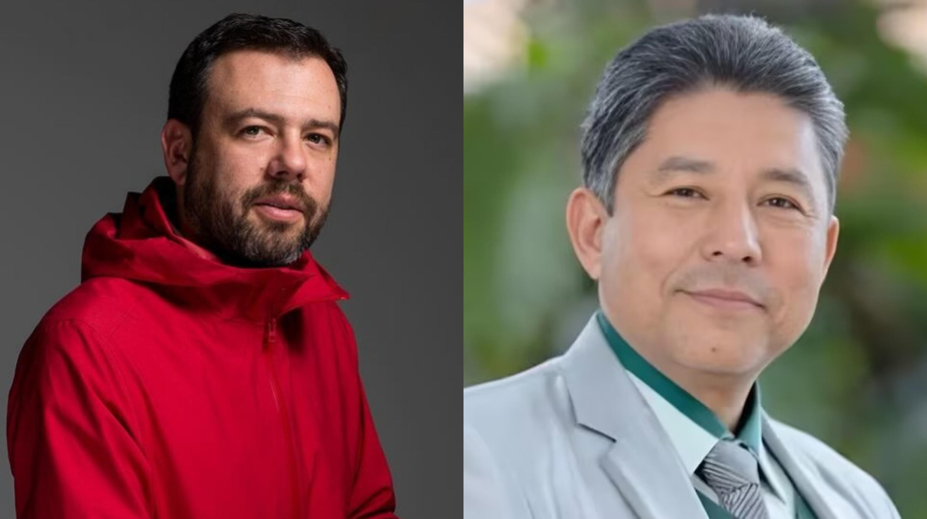 Alcalde de Bogotá, Carlos Fernando Galán y Neill Felipe Cubides Ariza, profesor de la Universidad Externado de Colombia.