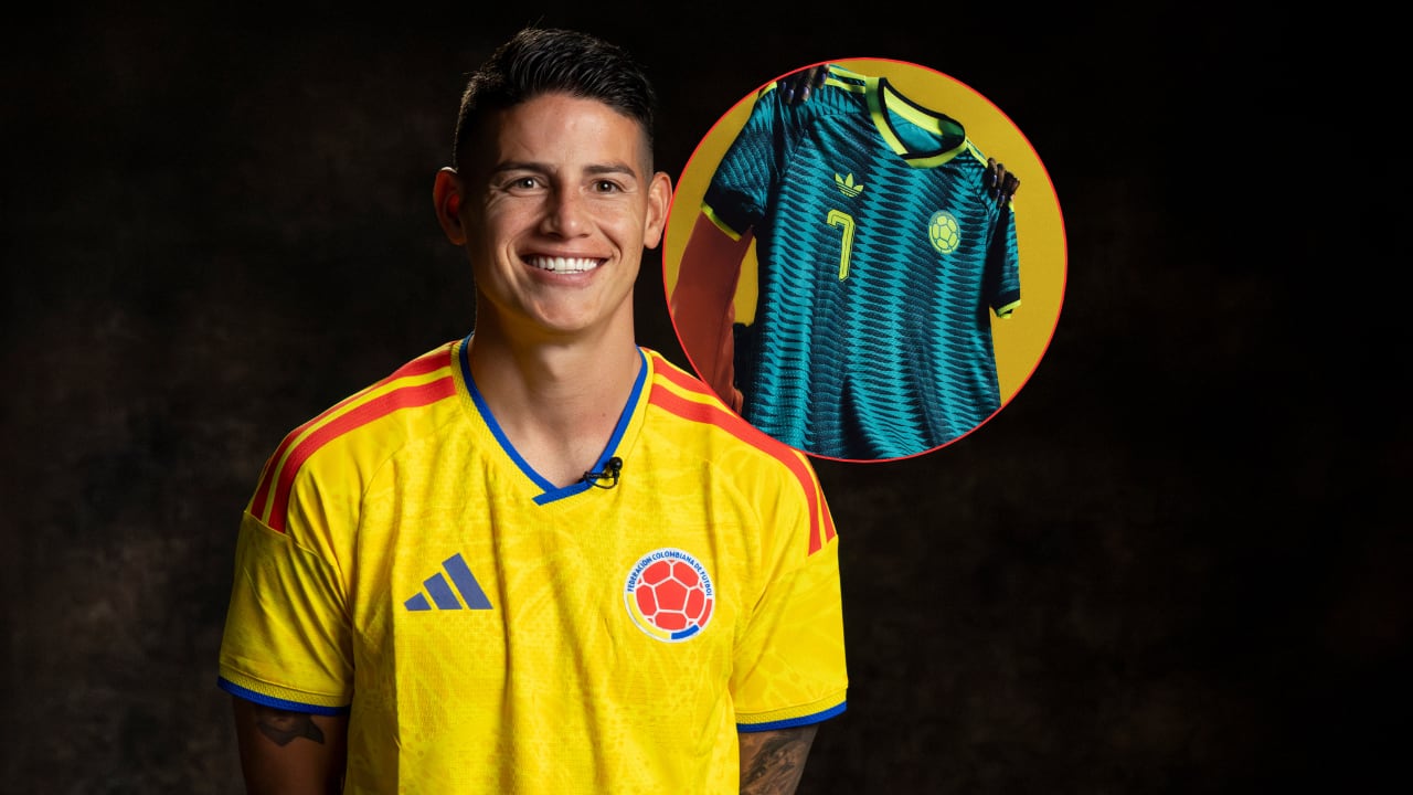 James Rodríguez con la camiseta titular de la Selección Colombia para el Mundial 2026.