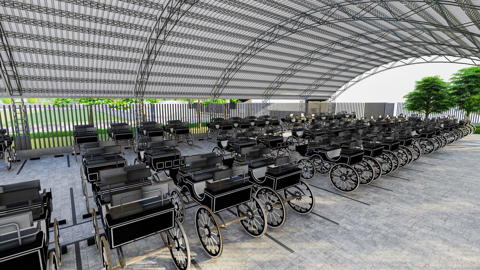 Cartagena dispuso de un patio taller para los nuevos carruajes eléctricos, es un área de más de 2.850 m2 con toda la tecnología necesaria para la carga de baterías y limpieza de los vehículos.