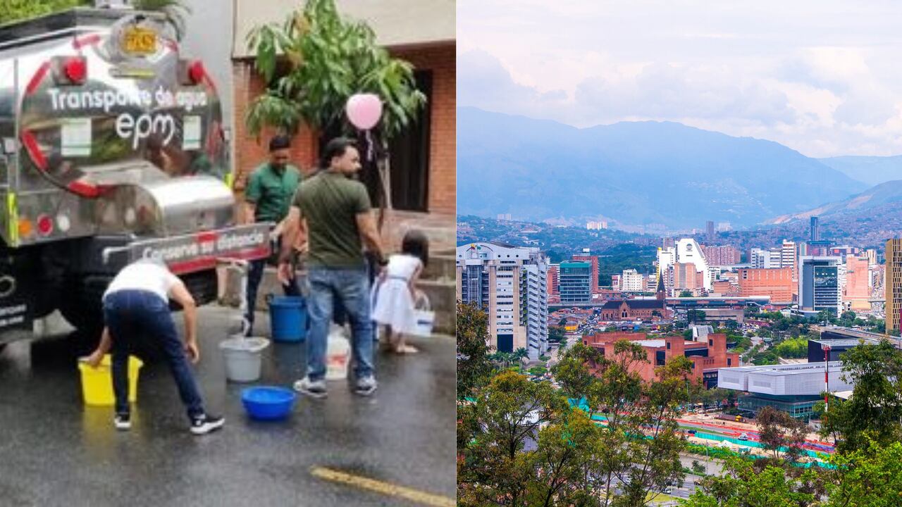 Carrotanques fueron habilitados para apoyar el suministro de agua en sectores de Medellín afectados por las interrupciones del servicio.