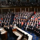 El presidente de Estados Unidos, Donald Trump, pronuncia su discurso sobre el Estado de la Unión en la Cámara de Representantes del Capitolio de Estados Unidos.