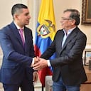 Presidente Gustavo Petro y el presidente de Asobancaria Jonathan Malagón