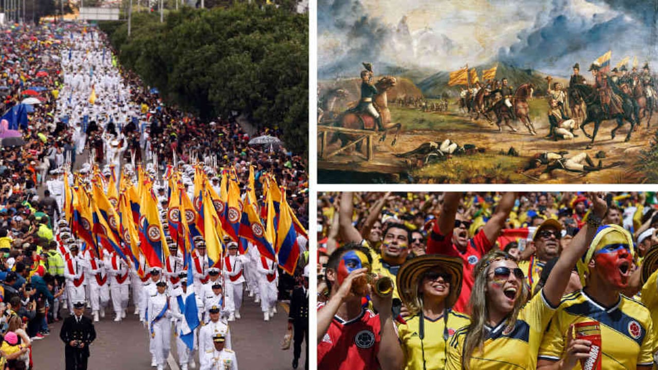 Cada 20 de julio se realiza un desfile militar para conmemorar la independencia del país, pero no hay un gran sentimiento patriótico en las calles. Mucha gente no sabe cómo se dio la independencia. En la imagen de la derecha, la batalla de Boyacá.