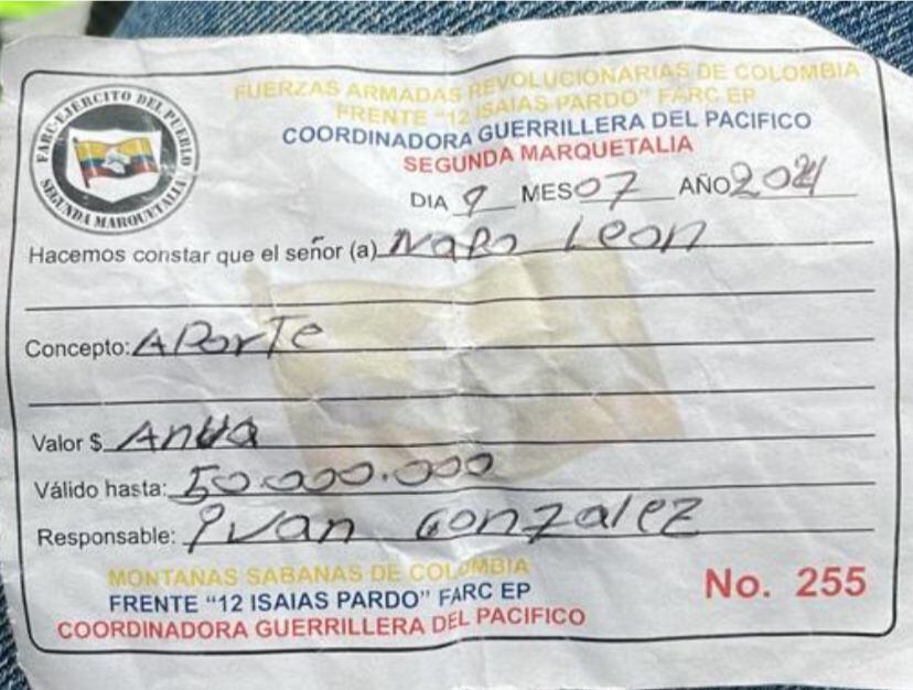 El venezolano que se hizo pasar por disidente de la Farc para extorsionar a comerciantes en Cundinamarca