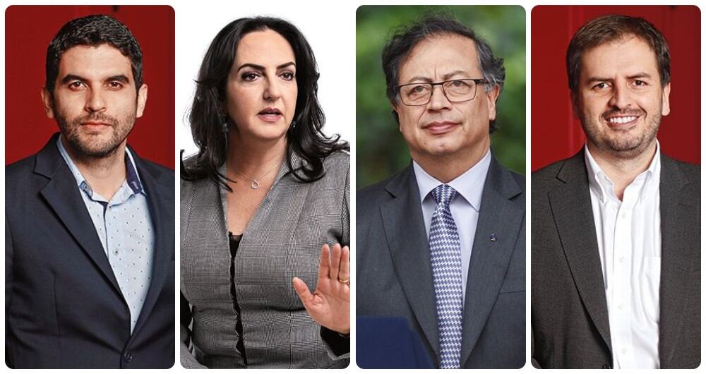 Hernán Cadavid, María Fernanda Cabal, Gustavo Petro y Andrés Forero.