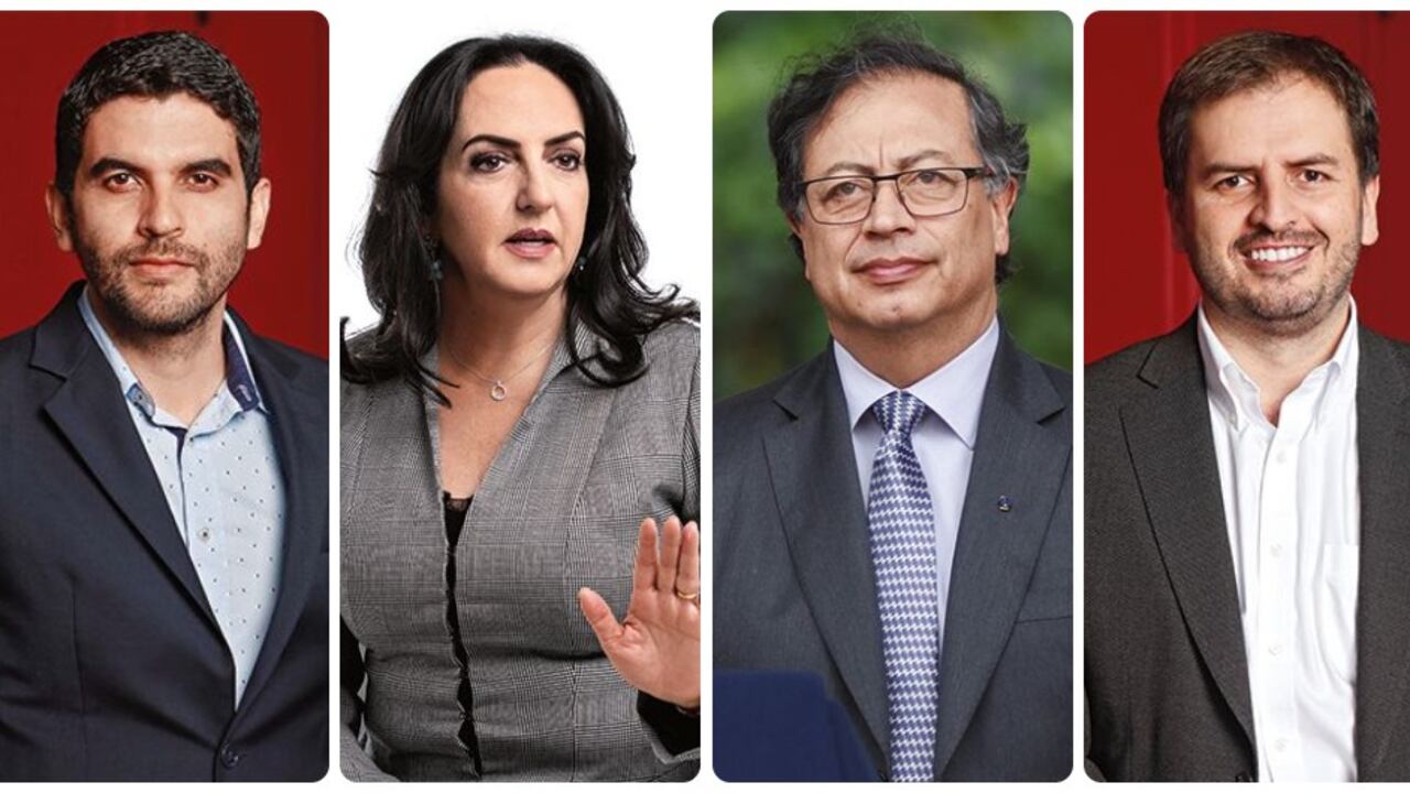 Hernán Cadavid, María Fernanda Cabal, Gustavo Petro y Andrés Forero.