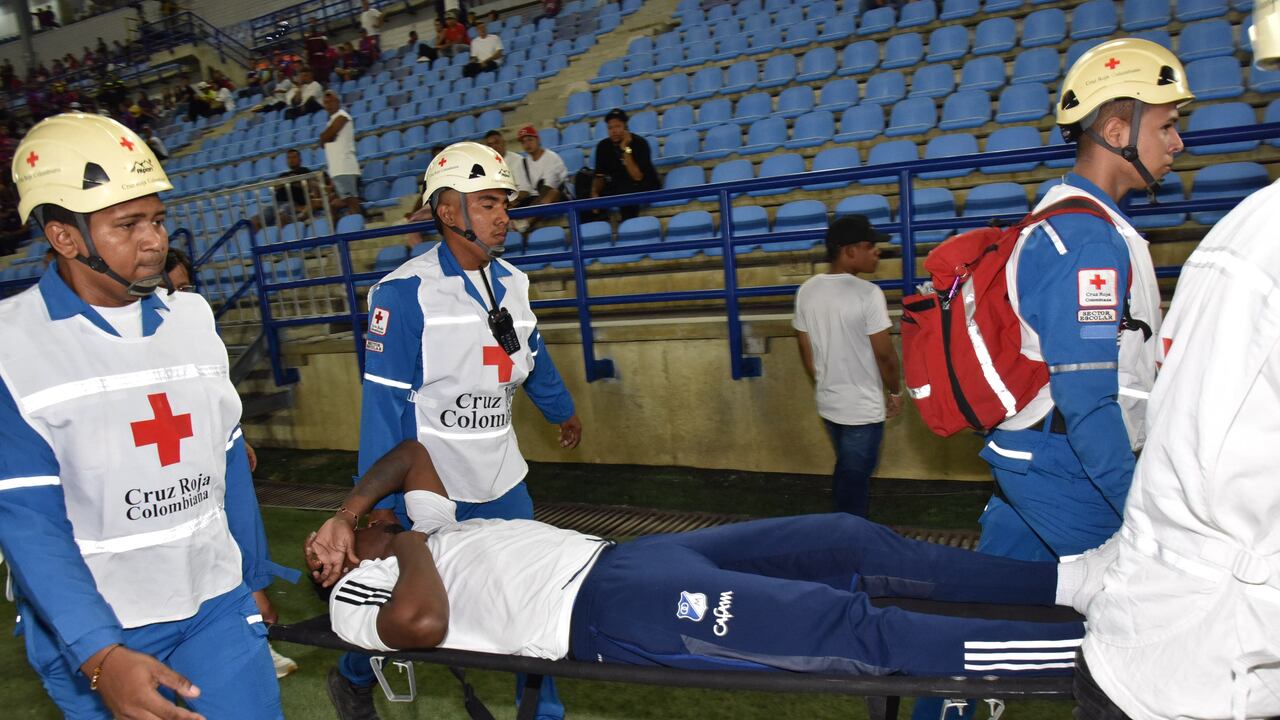 Iván Arboleda, herido antes del juego Millos - Unión Magdalena.