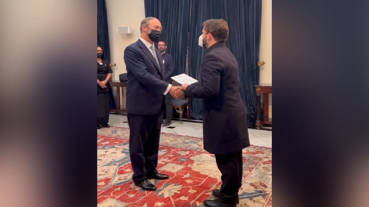 Pese a que el evento fue cancelado para la delegación de Israel, sí se cumplió con el acto de acreditación de otros embajadores.