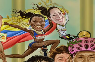 Caterine Ibargüen y Mariana Pajón. Se mantuvieron en la cima del mundo y en el corazón de los colombianos.