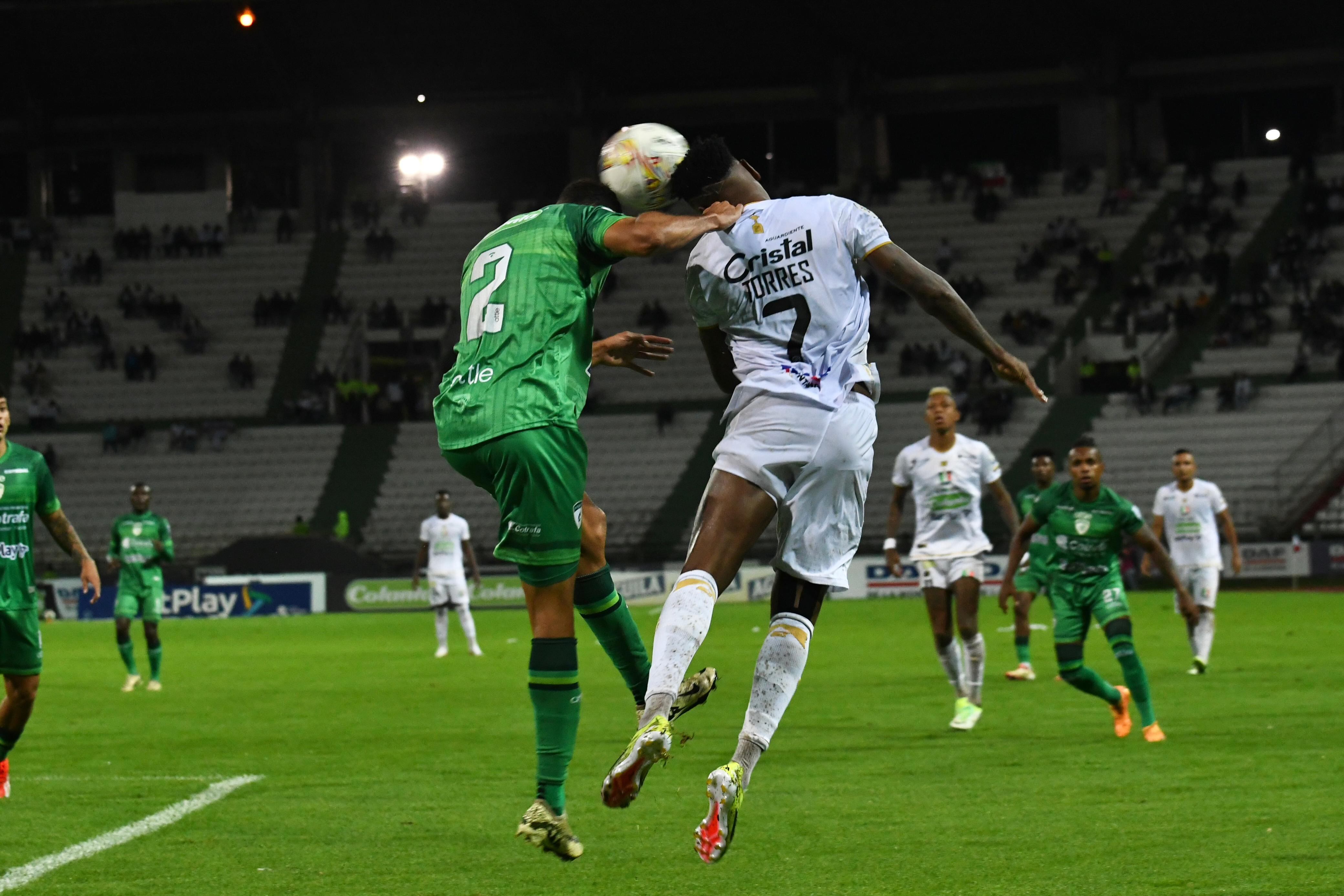 Imagen del partido entre Independiente Once Caldas y La Equidad por la fecha 1 del Grupo B de los cuadrangulares semifinales de la Liga colombiana 2024.