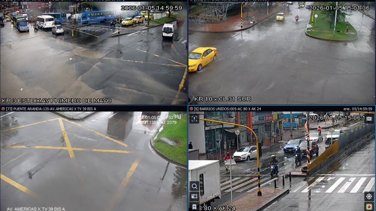 Lluvias en diferentes partes de Bogotá