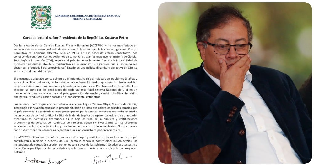 La Academia Colombiana de Ciencia le llama la atención a Gustavo Petro.