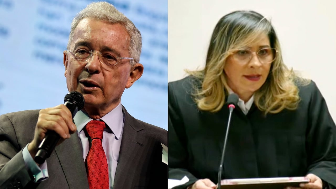 Álvaro Uribe y jueza Sandra Heredia.