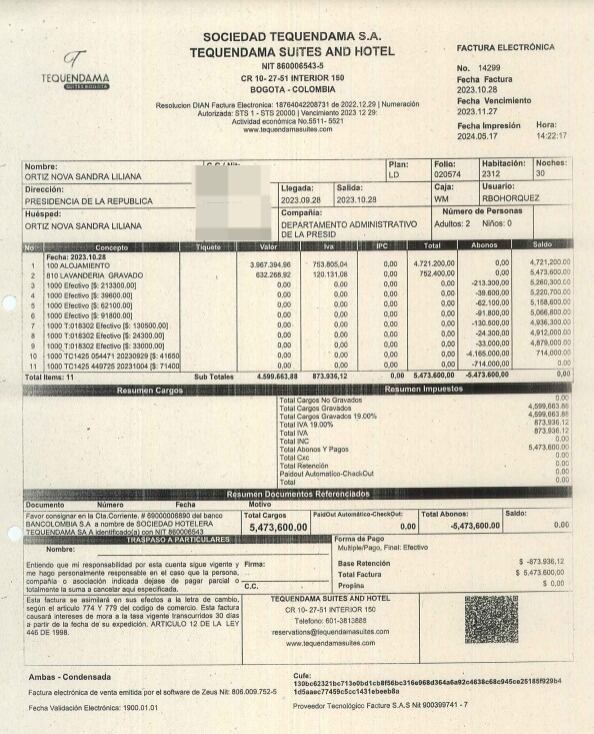 Las pruebas contra Sandra Ortiz.