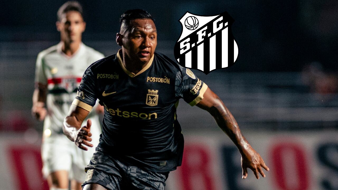 Alfredo Morelos aún tiene contrato con Santos de Brasil.