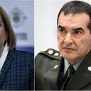 Procuradora Margarita Cabello, y el general William Salamanca, director de la Policia