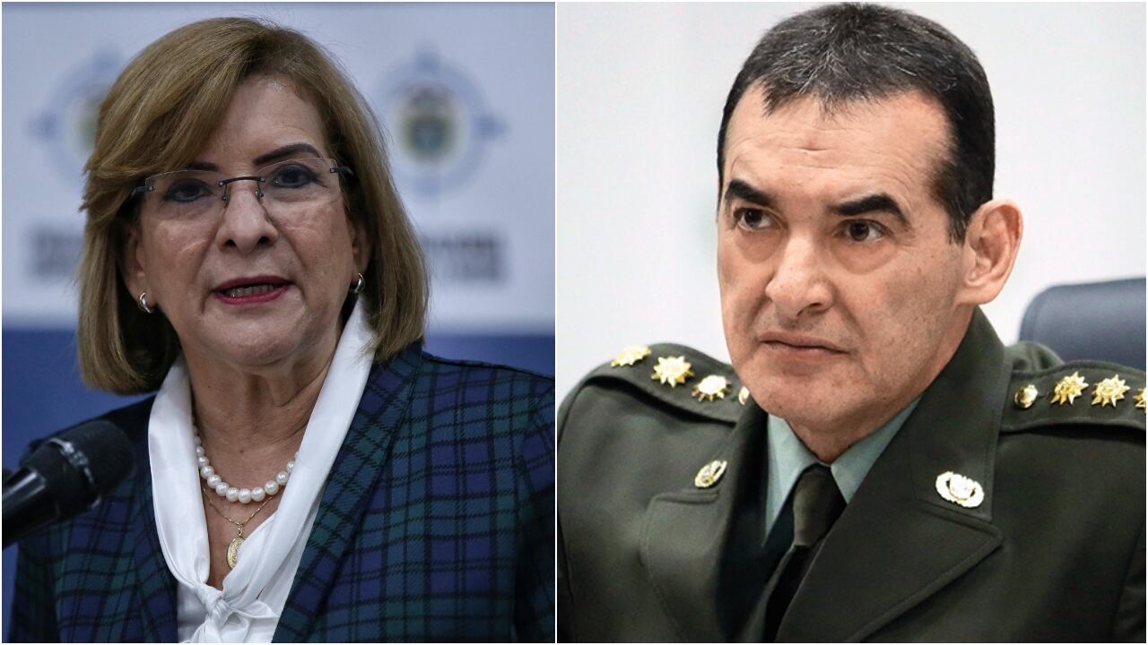 Procuradora Margarita Cabello, y el general William Salamanca, director de la Policia.