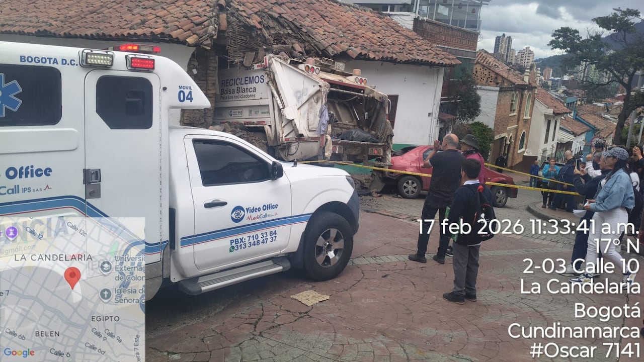 El accidente se presentó en la localidad de la Candelaria, centro de Bogotá.